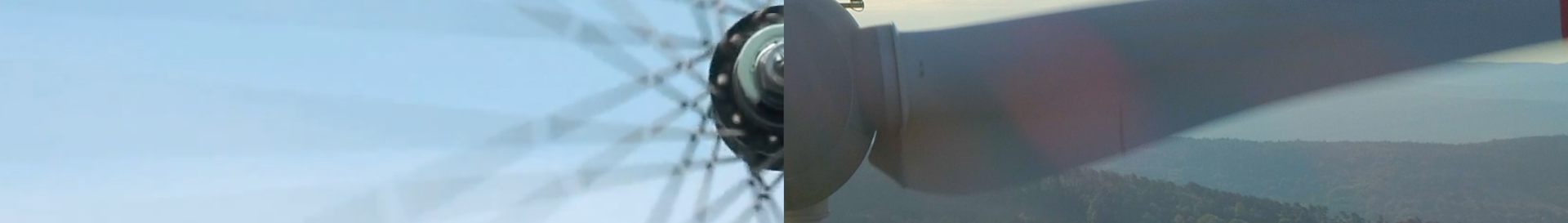 Bicycle Wheel Wind Turbine Split Screen